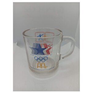 1984 Olympics clear glass McDonalds mugs (2)